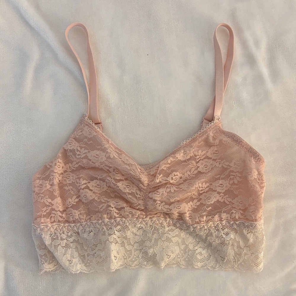Ballerina Pink Lace Bralette